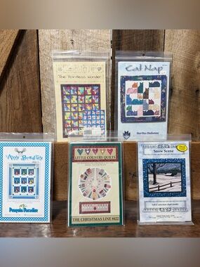 Lot of 5 Quilt Patterns, Various Types